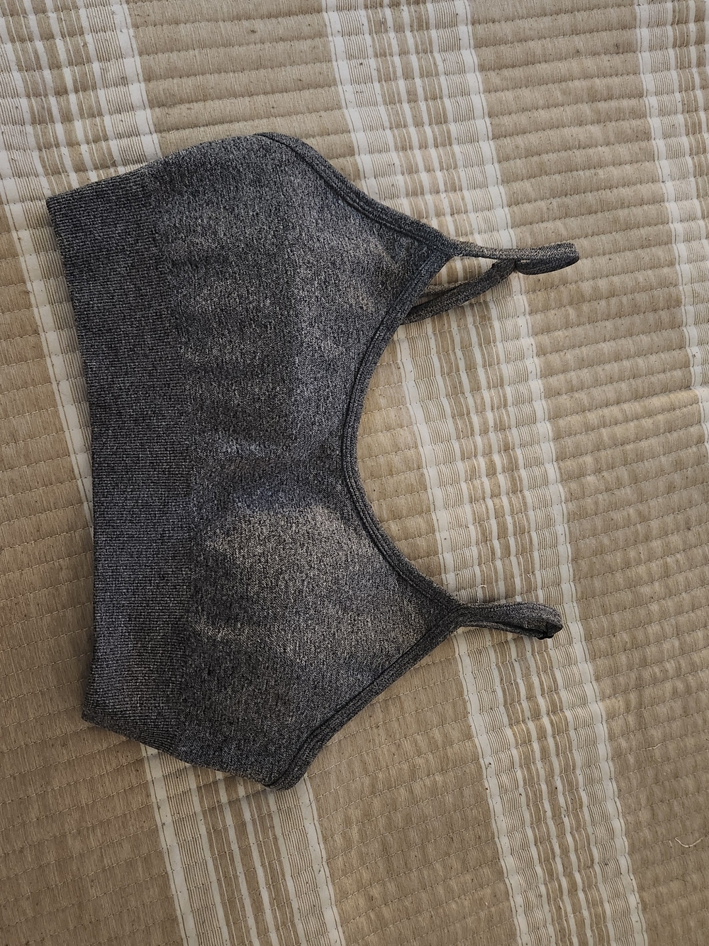 Old Navy Heather Charcoal Seamless Sports Bralette
